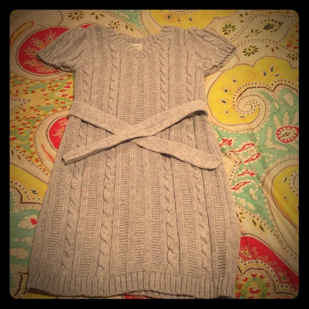 Belted sweater dress